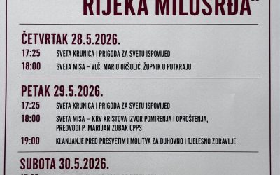 DUHOVNA OBNOVA POVODOM PROSLAVE NASLOVNIKA ŽUPE “KRV KRISTOVA RIJEKA MILOSRĐA”